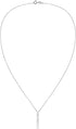 AeraVida Minimalist Hammered Vertical Bar in 925 Sterling Silver Pendant Necklace | Casual Everyday Jewelry | 18 inch...