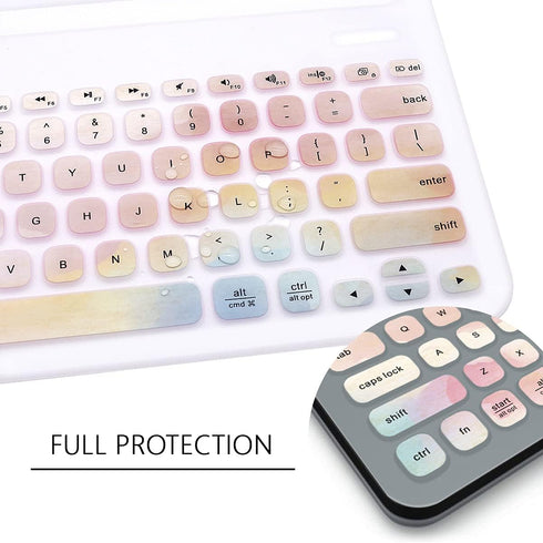 WYGCH- Ultra Thin Silicone Keyboard Cover Compatible with Logitech K480 Multi-Device Keyboard Protcetive Skin-Pink Ink...