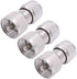Fancasee PL259 Barrel Connector, Male to Male PL259 Coupler, 3-Pack UHF Coax Coaxial Adapter for CB Ham Radio HF VHF UHF Antenna Cable Cord Extens...