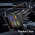Car Charger Adapter,6 Ports USB QC3.0 Fast Car Charger QC3.0/3.1A,32V Upgraded Smart Shunt Car Phone Charger Compatible iPhone 14 13 12 Pro Max/Al...
