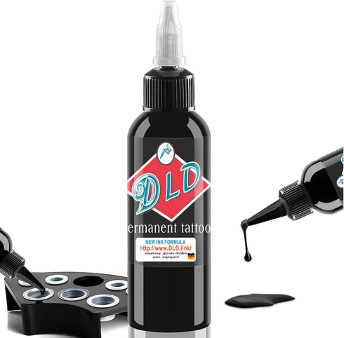 Tattoo Ink 8 oz/Bottle Black Supplies Permanent - Tattoo Ink Black for Art Tattoo - Super Black | YMTID-240-1...