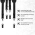 WOLF WTH2115 Padded 4-point Suspenders for Tool Work Belt | Universal Breathable Comfort Lightweight | Contractors Handyman | Pain Stress Relief W...