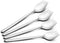 YFWOOD Sporks, 4-pack 18/10 Stainless Steel Dessert Spoons 7.4Inches Long Handle Ice Cream Spoons Salad Forks Flatware Set Reusable Fruit Appetize...