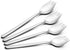 YFWOOD Sporks, 4-pack 18/10 Stainless Steel Dessert Spoons 7.4Inches Long Handle Ice Cream Spoons Salad Forks Flatware Set Reusable Fruit Appetize...