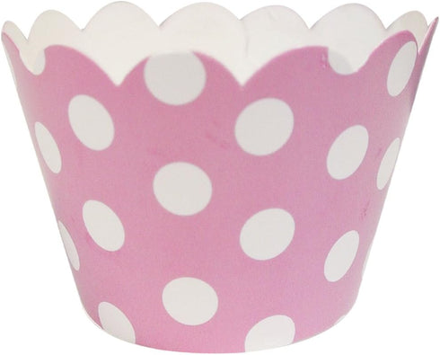 AllyDrew Standard Size Polka Dots Cupcake Wrappers (Set of 20), Pink...