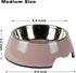 M&BGWPP Melamine Plastic Dog Food Bowl, Non Skid Base?Anti-Slip Pet Feeder Bowls, 2-in-1 Removable Stainless Steel Pet Water&Food Bowl for Dogs an...