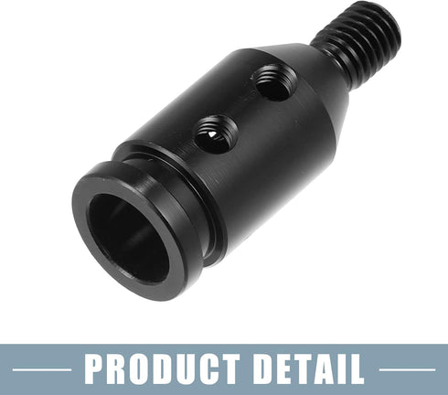 Gear Shift Knob Adapter Kit Universal with 4 Plastic Hoses Non Threaded Lever Cover Head Aluminum Alloy Black...