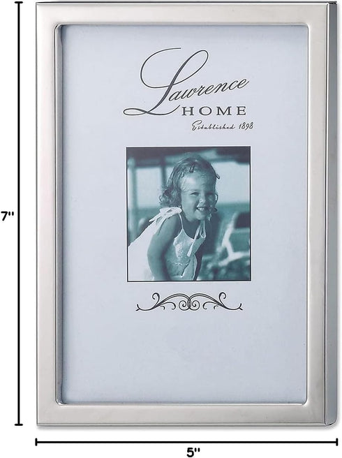 Lawrence Frames 710657 Silver Standard Metal 5x7 Picture Frame...
