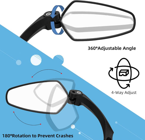 ROCKBROS Bike Rear View Mirror Handlebar eBike Mirror Mountain Bike Bicycle Mirrors for e-bike Cycling Bike Accessories...