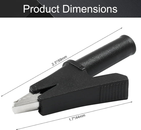 4pcs Insulated Alligator Clips, Heavy Duty Alligator Clamps, 30A Nickel Plated Copper Alligator Clips Electrical Testing, 4mm Standard Banana Plug...
