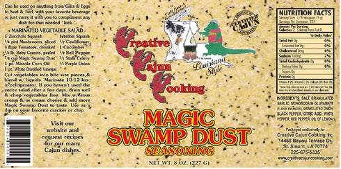 Creative Cajun Cooking Magic Swamp Dust Seasoning, 8 Ounce Shakers (Pack of Two - 1 Pound Total)...