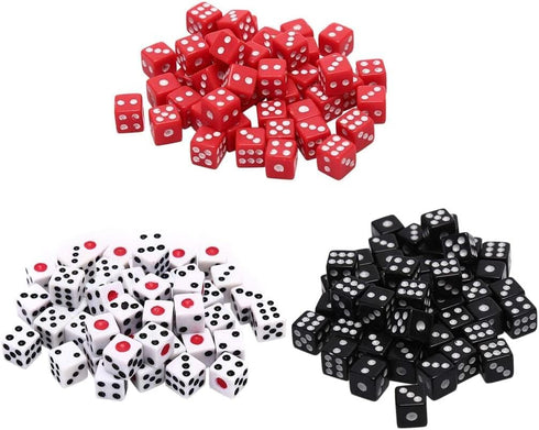 100Pcs 8mm Acrylic Dice White Black Gaming Dice Standard Six Sided Decider Board Game Dice Dice Set Dice Set D&d Polyhedral Dice Set Metal Dice Se...