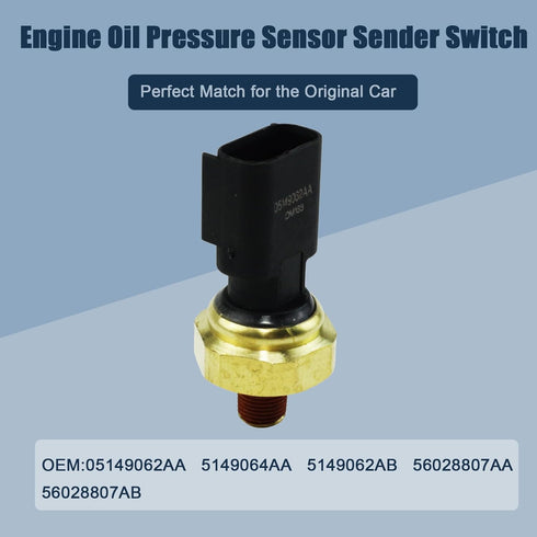 Engine Oil Pressure Sensor Sender Switch Fits for Chrysler 200 Aspen Avenger Caliber Challenger Durango Viper Ram Cherokee, 05149062AA, 5149064AA...
