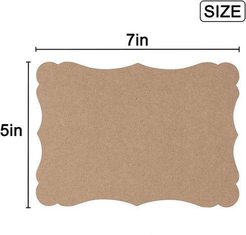 50 Pack Blank Kraft Cards Cardstock Thick Paper Brown Greeting Cards for DIY Gift Card Menus, Baby Shower and Wedding Invitations (Kraft Color, 5x...