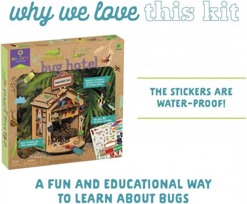 PlayMonster Craft-Tastic — Make A Bug Hotel — DIY Nature Craft Kit — No Tools Needed — Decorate Your Hotel with Stickers — Ages 4+ with Help...