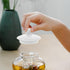 Luxshiny Ceramic Teapot Lid Replacement, White Tea Kettle Cover with Hole Porcelain Mug Cover Tea Pot Lid Accessories for Small Tea Pots Kungfu Te...