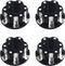 4Pcs Hexagonal Nuts, M4 Aluminum Alloy RC Wheel Hex Nuts Compatible with HSP Sakura D3 D4 1/10 RC Car (Black)...