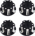 4Pcs Hexagonal Nuts, M4 Aluminum Alloy RC Wheel Hex Nuts Compatible with HSP Sakura D3 D4 1/10 RC Car (Black)...