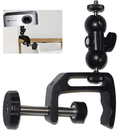 2-Be-Best Mini Projector Mount, Articulating Clamp Mount, 360 Flexible, Compatible with Projector, Camera, LED Light, 1 Year Warranty...