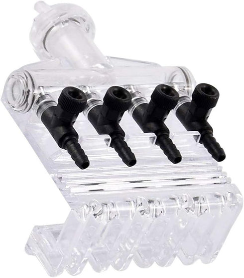 4-Way Aquarium Air Check Flow Control Swtich Gang Valve...