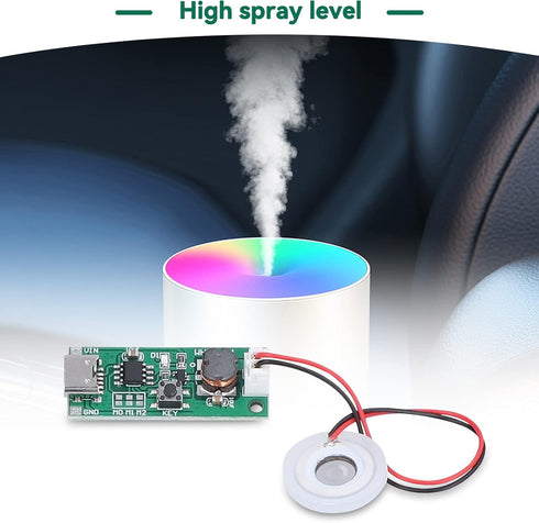 Ultrasonic Mist Maker Humidifier, 5V Atomization Disc 108KHz Mist Atomizer DIY Humidifier with PCB, DIY Mist Atomizer USB Board Ultrasonic Atomiza...