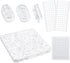 120 Pieces Adhesive Plastic Sticky Clips Clear Clips Reusable Removable Sticky Clips Small Poster Clips Wall Clips Hanging Bulletin Board Clips fo...