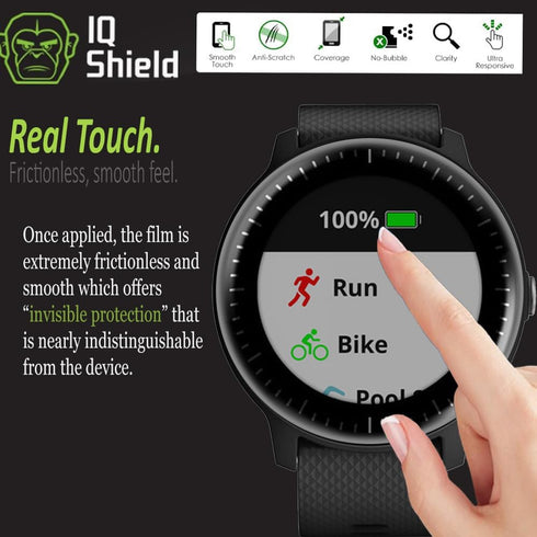 IQShield Screen Protector Compatible with Garmin Vivoactive 3 Music (6-Pack)(Full Coverage) Anti-Bubble Clear TPU Film...
