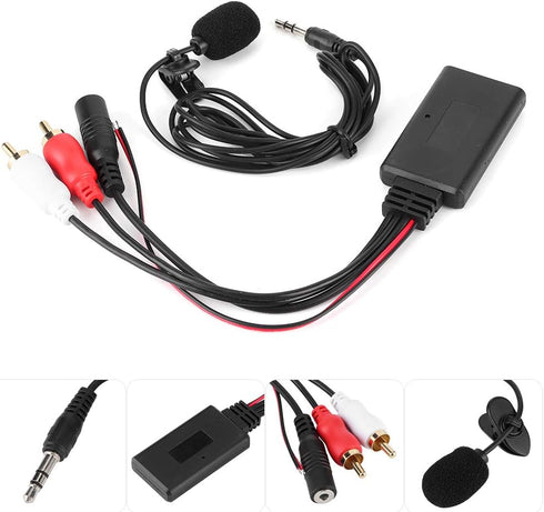 Acouto Bluetooth AUX Module, Bluetooth AUX Module 2 Cable Adapter with Hands? Microphone for...