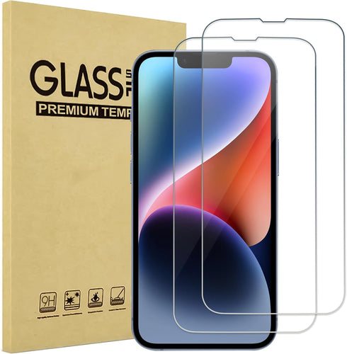 ProCase 2 Pack Screen Protector for iPhone 14 / iPhone 13 / iPhone 13 Pro 6.1 Inch, Tempered Glass Screen Film Guard for iPhone 14 2022 / iPhone 1...