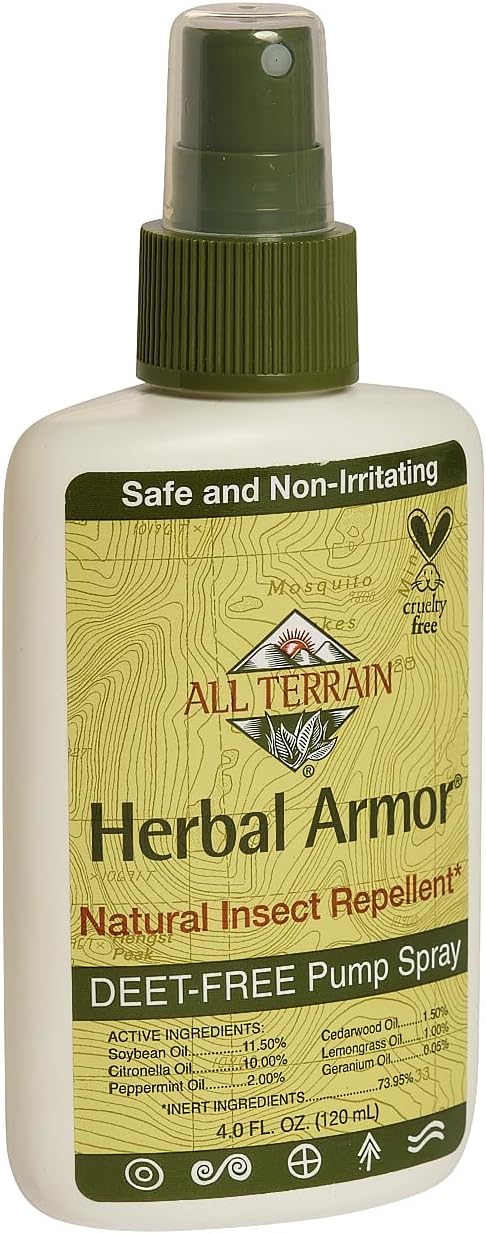 Herbal Armor DEET-Free Pump Spray 4oz. Insect Repellent, Plant-Based and All-Natural Bug Repellent, Safe for Family and Pets, Mosquito and Bug Pro...