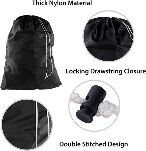 Super Z Outlet Nylon Laundry Bag Drawstring Locking Closure Machine Washable for Clothing Basket Hamper Replacement...