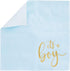 Sparkle and Bash 50 Pack It's a Boy Baby Shower Napkins - 5 x 5 in Blue & Gold Foil - 3-Ply Cocktail Table Napkins for Baby Boy Shower Decorations...