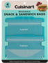 Cuisinart Reusable Food Storage Bags, 4 Pack Teal - Includes 2 Small and 2 Medium Bags...