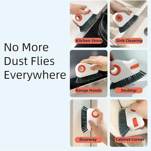 2 in1Groove Cleaning Brush Window Track Cleaning Tools,Multifunction Hard Bristle Crevice Cleaning Brush with Hidden Scraper,Grout Cleaner Grip Br...