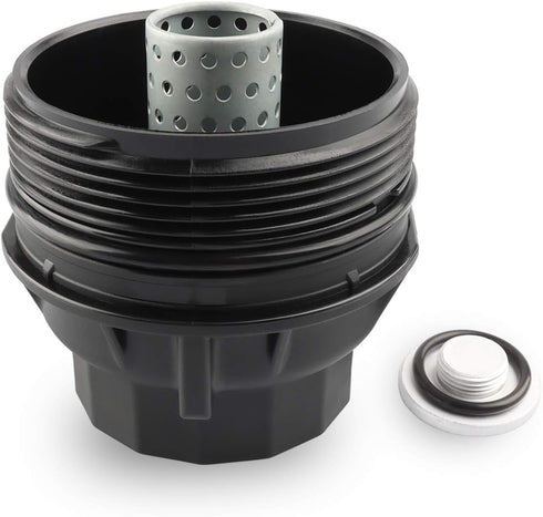Oil Filter Housing Cap Assembly, Replaces 15620-36020, 15620-36010 Compatible with Toyota Lexus Scion - Avalon Camry Highlander RAV4 Sienna Tacoma...