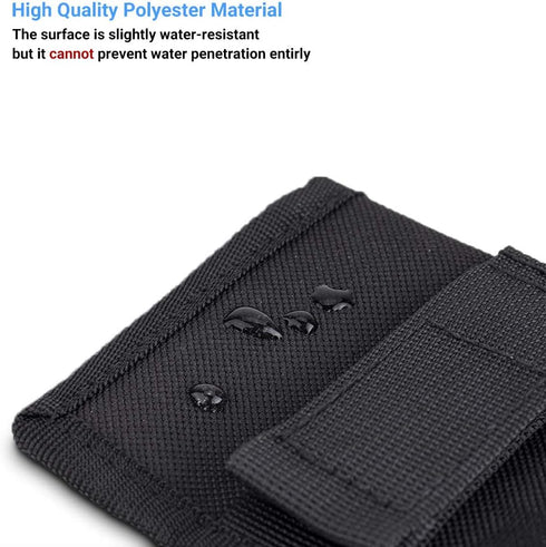 (3 Pockets) DSLR Battery and Memory Card Holder Pouch,Camera Battery and SD CF XQD Card Storage Case for AA Battery and LP-E6 LP-E10 LP-E12 LP-E17...