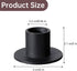 Taper Candle Holders 2PCS, Matte Black Candlestick Holder, Iron Candle Holders for Pillar Candles, Candlestick Holder for Home Decor, Party, Weddi...