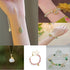 50Pcs Inlaid Alloy Imitation Jade Beads Accessories for DIY Jewelry Crafts Making,Assorted Shaped Spacer Charms Beads with Hole for DIY Necklace B...