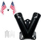 Flag Holder, Flag Bracket, Flag Pole Holder Bracket Double Hole Design Outside House Heavy Duty Metal Flag Mount, Aluminum Alloy Mounting Brackets...