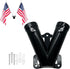 Flag Holder, Flag Bracket, Flag Pole Holder Bracket Double Hole Design Outside House Heavy Duty Metal Flag Mount, Aluminum Alloy Mounting Brackets...