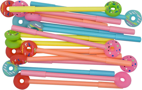 Maydahui 28PCS Donuts Gel Pen Cute Kawaii Pens Black Ink for Students Office Supplies Party...