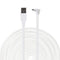 LEFXMOPHY 30ft Power Cord for WYZE Cam Pan V3 90 Degree L-Shape Connector Micro USB Right Angle Extension Charging Cable Long Flat White Extender....