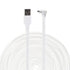 LEFXMOPHY 30ft Power Cord for WYZE Cam Pan V3 90 Degree L-Shape Connector Micro USB Right Angle Extension Charging Cable Long Flat White Extender....