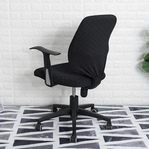 Office Chair Cover Water Resistant- Split Protective & Stretch Jacquard Elastic Universal Slipcover for Desk Task Chair, Computer Rotating Chair, ...