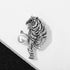 Rhinestone Crystal Tiger Brooch Pin,Enamel Animal Tiger Pearl Suit Lapel Pin Lion Coat Collar Brooch Badge Jewelry for Women Men...