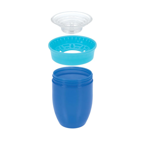 Nuby Wonder Cup with 360 Smart Edge Silicone Rim - (3-Pack) 7 oz - Green/Red/Blue...