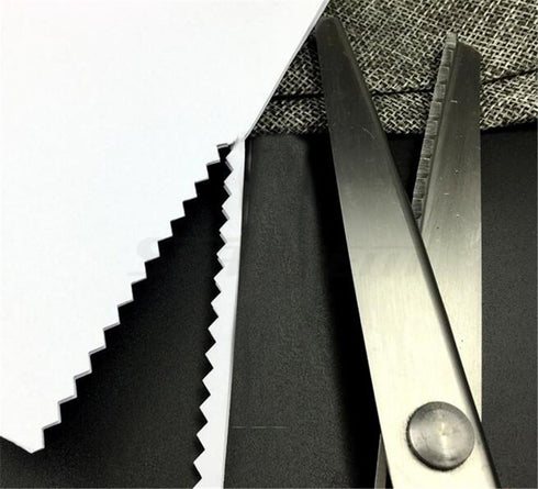 Dressmaking Sewing Craft Scissors, Professional Stainless Steel Pinking Shears Comfort Grip, Serrated & Scalloped Blades Cut Tailor Decorative Too...
