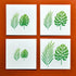 4pcs Tropical Leaf Stencils 6~11.8inch 4 Sizes Monstera Palm Fern Leaf Stencil with Paint Brush Reusable Small Large Tropical Leaf Stencils for Pa...