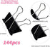 Small Binder Clips and paper clips (144Pcs) 0.75 Inch(3/4 Inch),Black metal Small Paper Clamps for Office, Home, School...