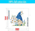 Gnome Stamped Cross Stitch Kits- Flower Cross Stitch Kits for Beginners Adults Needlepoint Cross-Stitch,Language Patterns Dimensions Needlecrafts ...